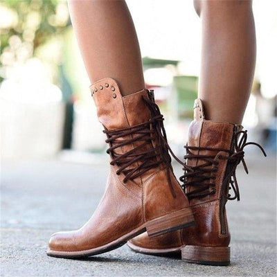 Stylish lace-up boots for confident steps