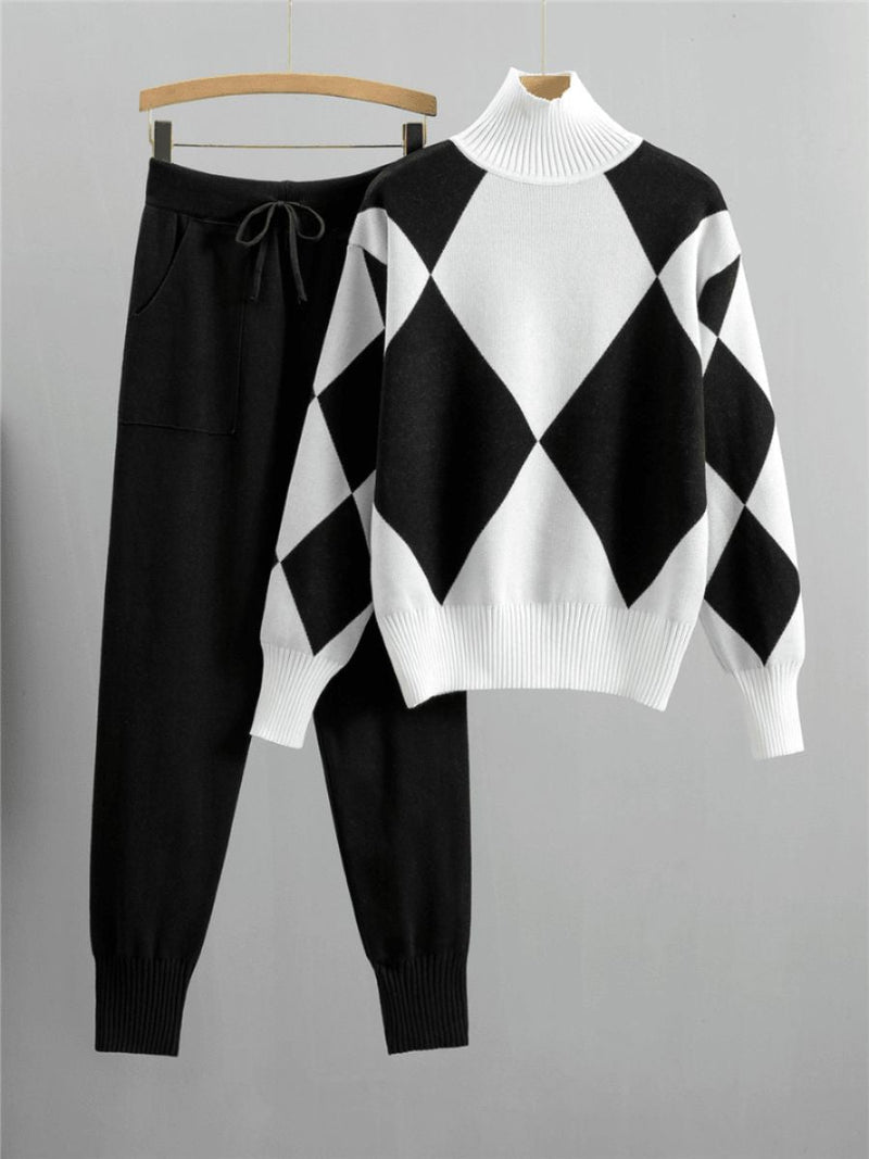 Women's sweater and pants set, modern and comfortable for winter