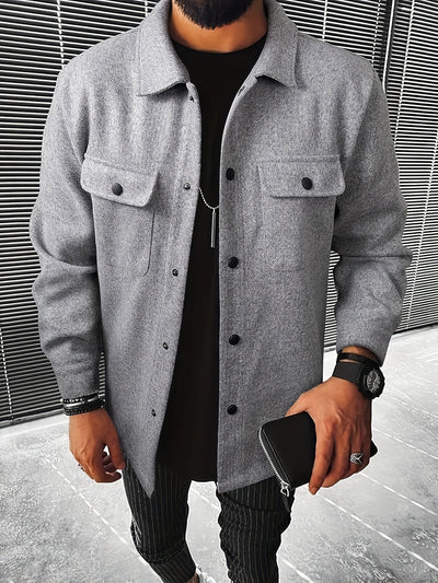 Men's plain jacket with pockets