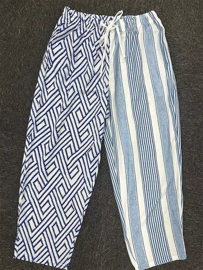 Delia - Women's Casual Striped Button Down Pants