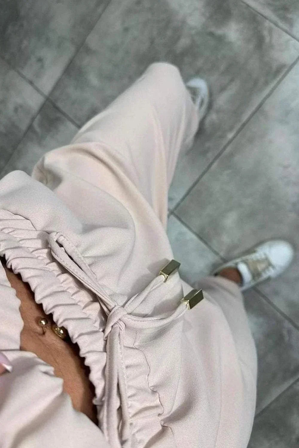Women's Two-Piece Set - Solid Color Shirt and Pants