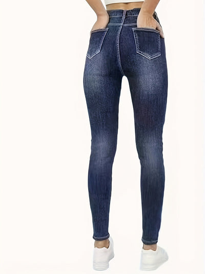 Comfortable winter jeans for women with practical design
