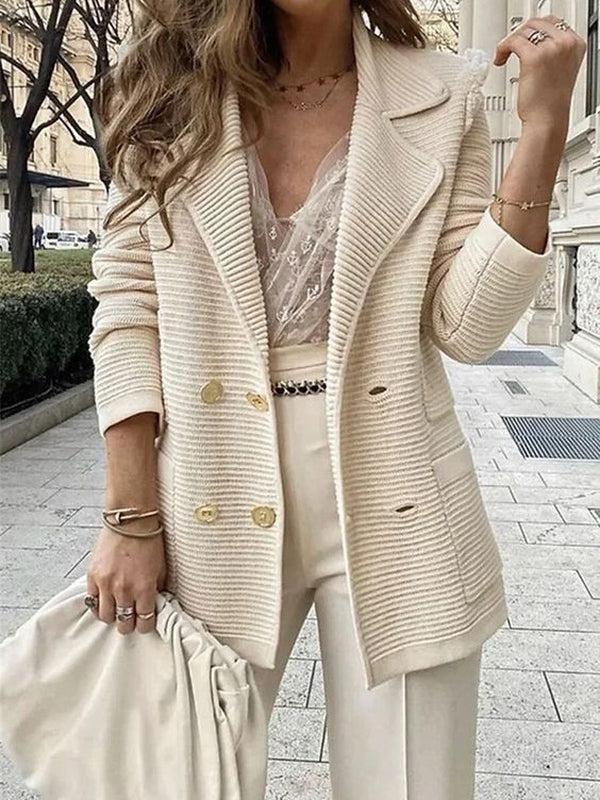 Women's Casual Long Sleeve Cardigan - Elegant and Modern Solid Sweater