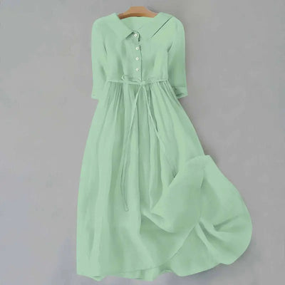 Delia - Elegant solid color dress