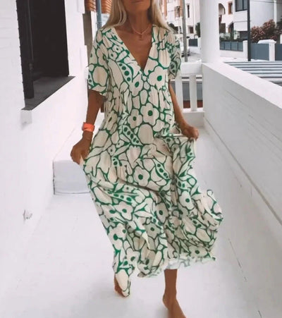 Daniela - Short-sleeved printed dress