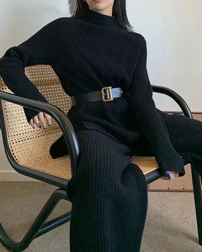 Elegant Winter Sweater and Pants Set – Style and Comfort