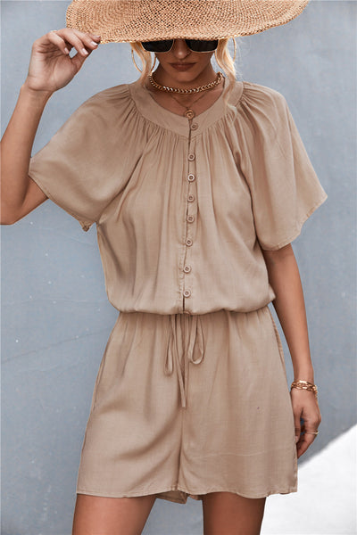 Ada - Jumpsuit with buttoned gathering detail
