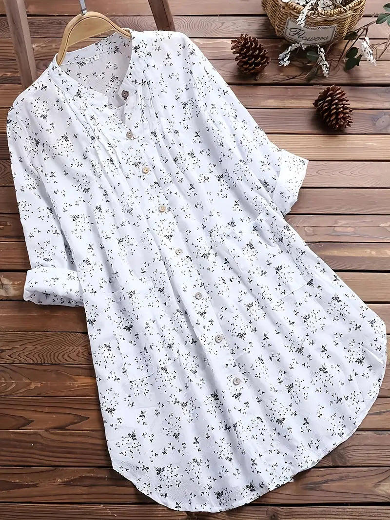 Helle - Shirt with delicate floral print