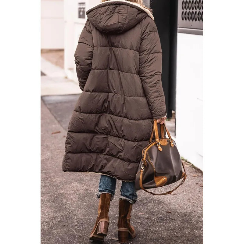 Alicia - Urban jacket with hood and contrasting collar
