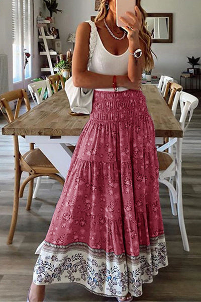 Gemma - Boho print skirt