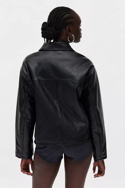 Elegant Women's Jacket - Biker Style Coat