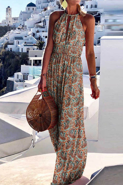 Hanna - Printed round neck dress