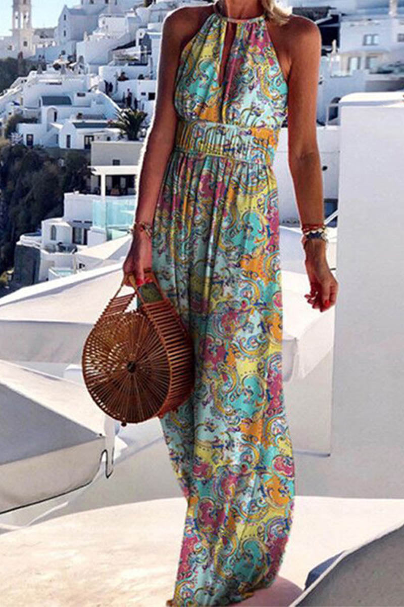 Hanna - Printed round neck dress