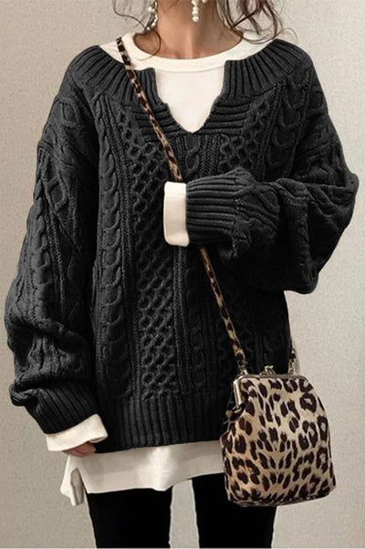 Cozy oversized sweater with an original print for a comfortable style