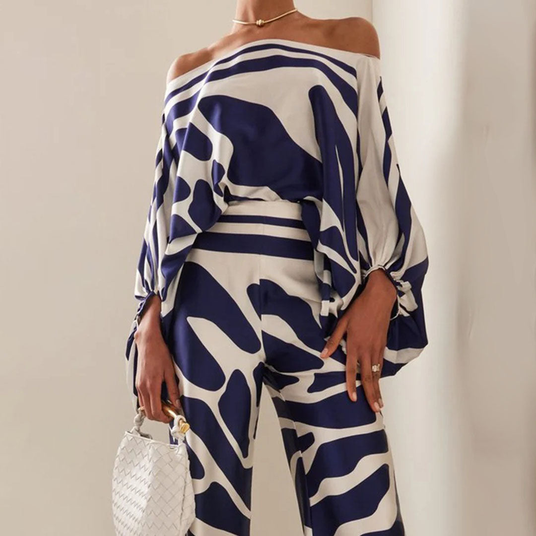 Women's one-sleeve wide-leg jumpsuit with elegant design and modern style
