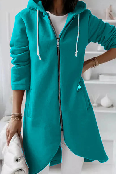 Daniela - Hooded and zip-up outdoor coat