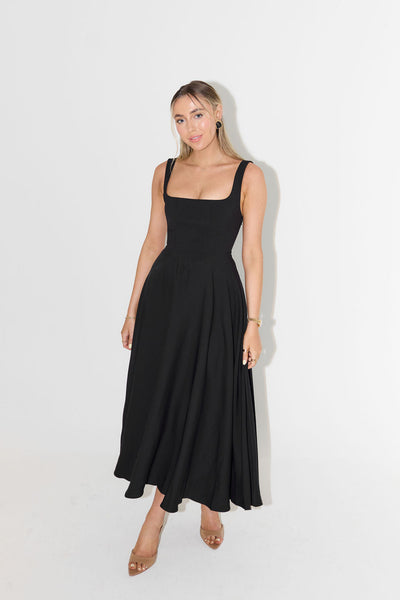 Whitney Square Neck Midi Dress