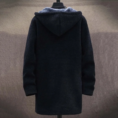 Cozy men's cardigan made of thick knit fleece