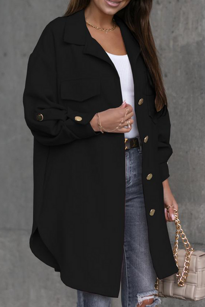 Casual jacket with pockets and buckle for easy going out