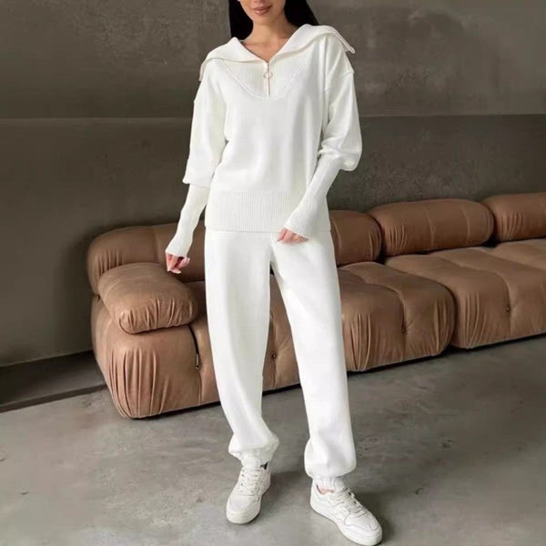 Two-Piece Set: Half-Zip Sweatshirt and Sweatpants