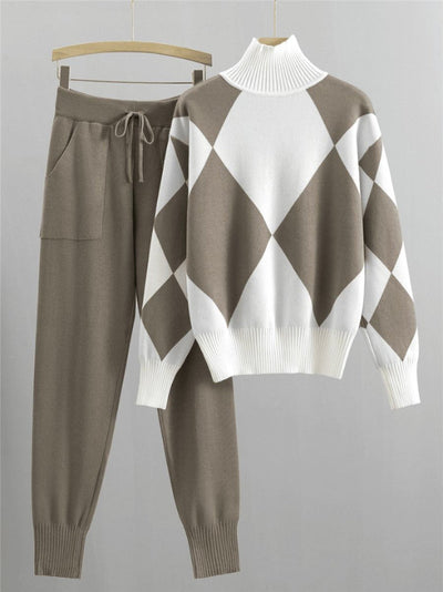 Women's sweater and pants set, modern and comfortable for winter