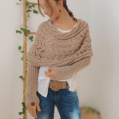 Fia - Warm scarf with ponytail sleeves