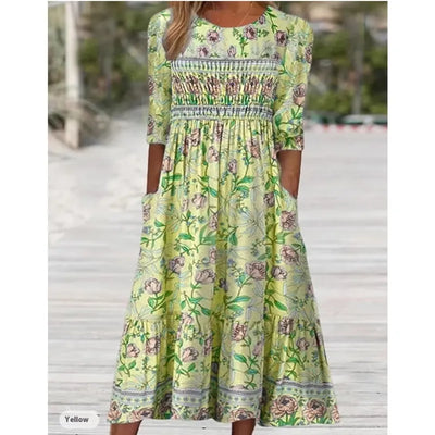 Marta - Vintage dress with ethnic print