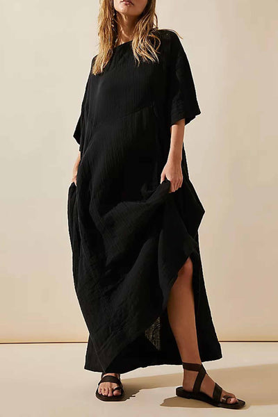 Mireia - Summer dress with short sleeves and pockets