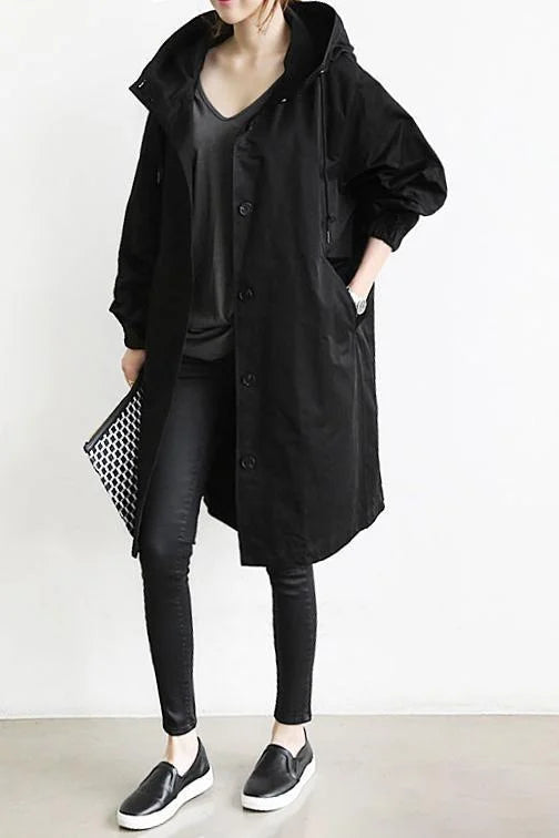 Waterproof jacket with hood for protection from wind and rain
