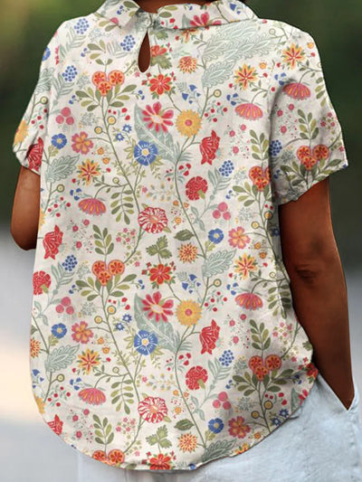Anna - Women's Casual Pastoral Floral Print Shirt