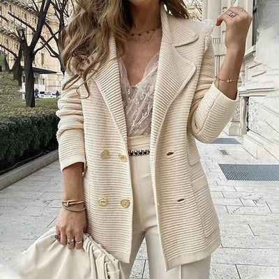Women's Casual Long Sleeve Cardigan - Elegant and Modern Solid Sweater