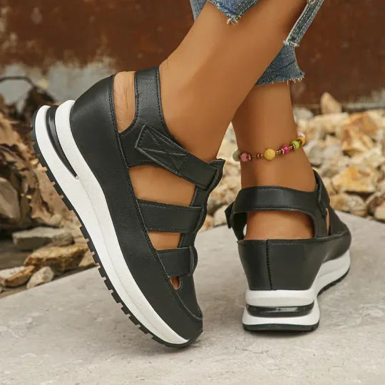 Berta - Women's Hollow Breathable Platform Wedge Sandals