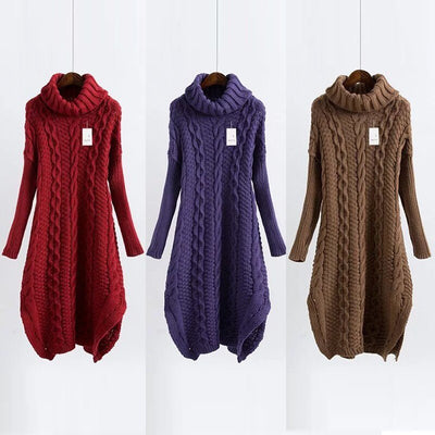 Women's Long Turtleneck Sweater – Warm Long Sleeve Sweater