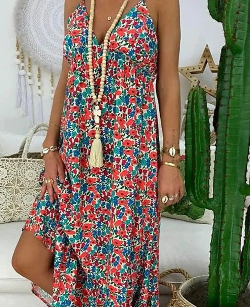 Marta - Floral Print Strappy Dress