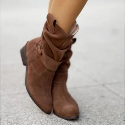 Comfortable women's high boots for fall and winter, perfect for everyday wear.