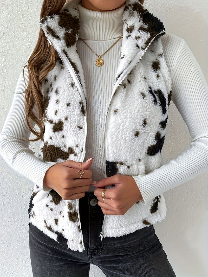 Warm and comfortable women's vest with unique design