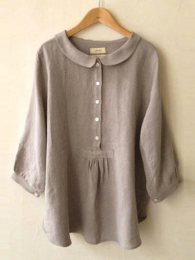 Jessie - Women's Cotton Linen Short Sleeve Shirt