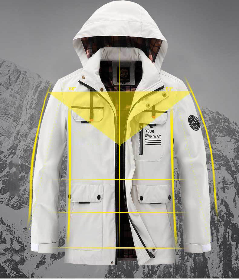 Men's mid-length jacket with hood, stylish and functional