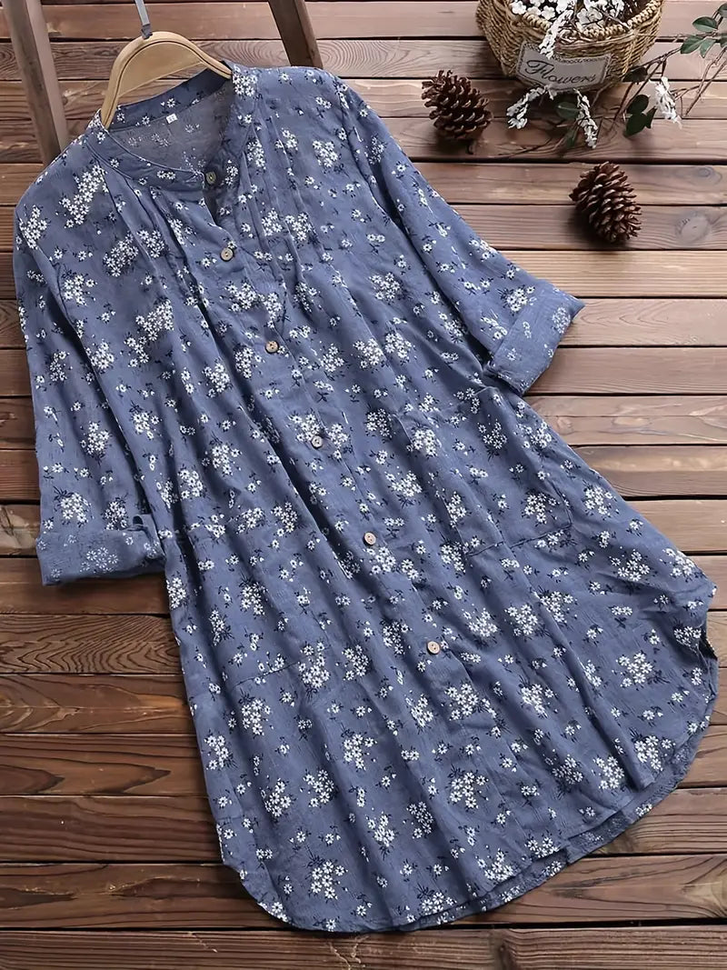 Helle - Shirt with delicate floral print