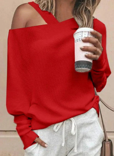 Andrea - Solid Color Off-the-Shoulder Top