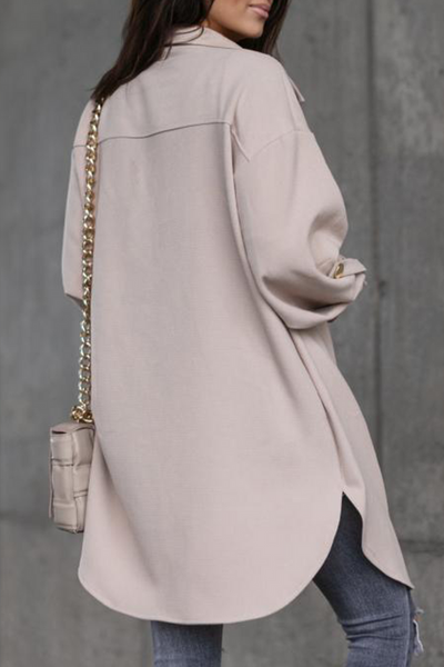 Casual jacket with pockets and buckle for easy going out
