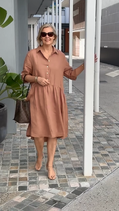 Lana - New Women's Casual Cotton Linen Dress