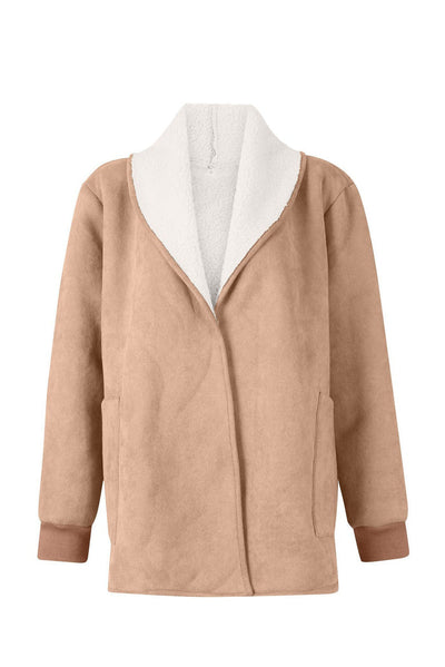 Long-sleeved thermal jacket with a classic collar for cool days