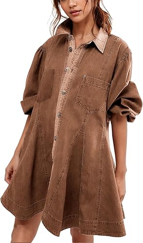 Elegant long dress with voluminous sleeves for women