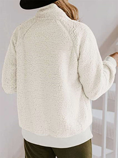 Warm and soft jacket without hood for greater comfort