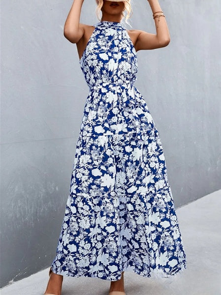 Irene - Bestselling strapless jumpsuit dress with a wave-dot print neckline