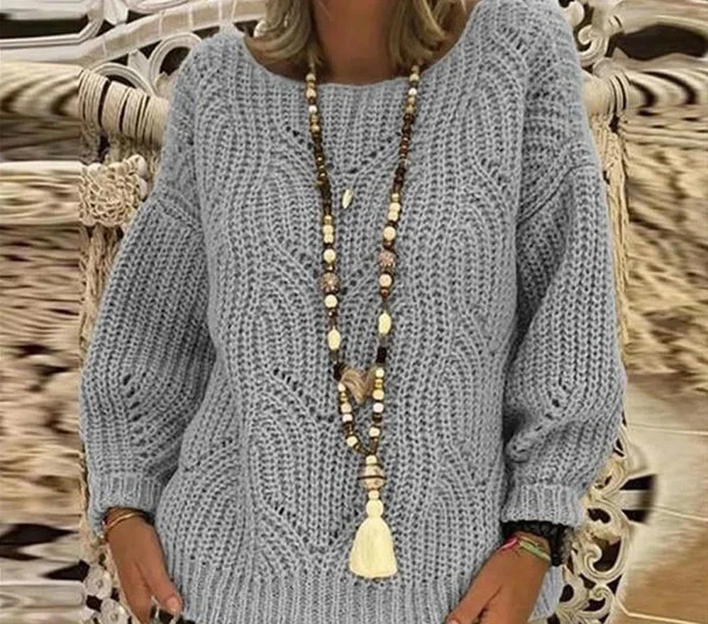 Loose round neck autumn sweater