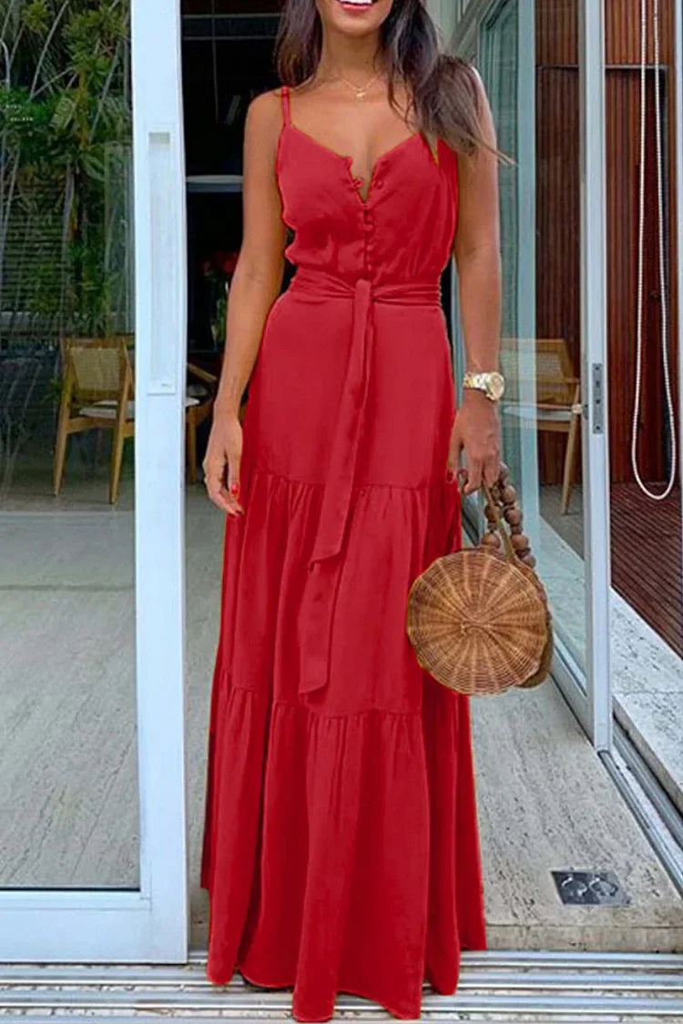 Lorena - Button-down shirt dress with bow