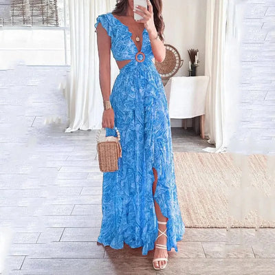 Mlia - Elegant Sleeveless Waist Dress