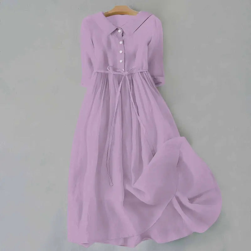 Delia - Elegant solid color dress